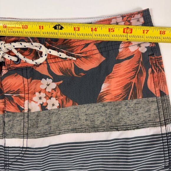 Rip Curl Mirage Board Shorts Men's 34 Floral Stripe Drawstring Beach Surf Swim - Picture 7 of 15